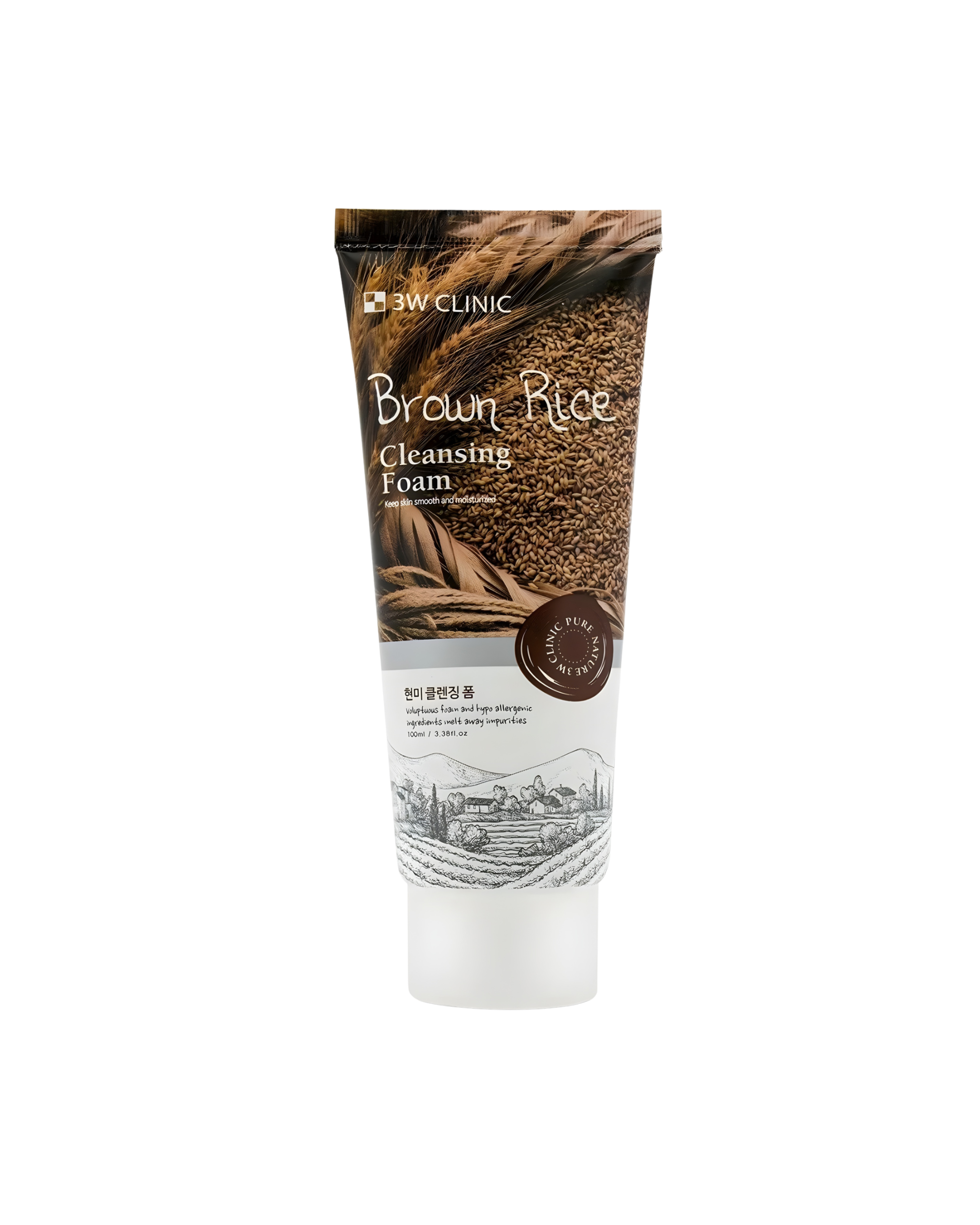 Untitled design 3W Clinic Brown Rice Foam Cleansing 100ml - Image 1